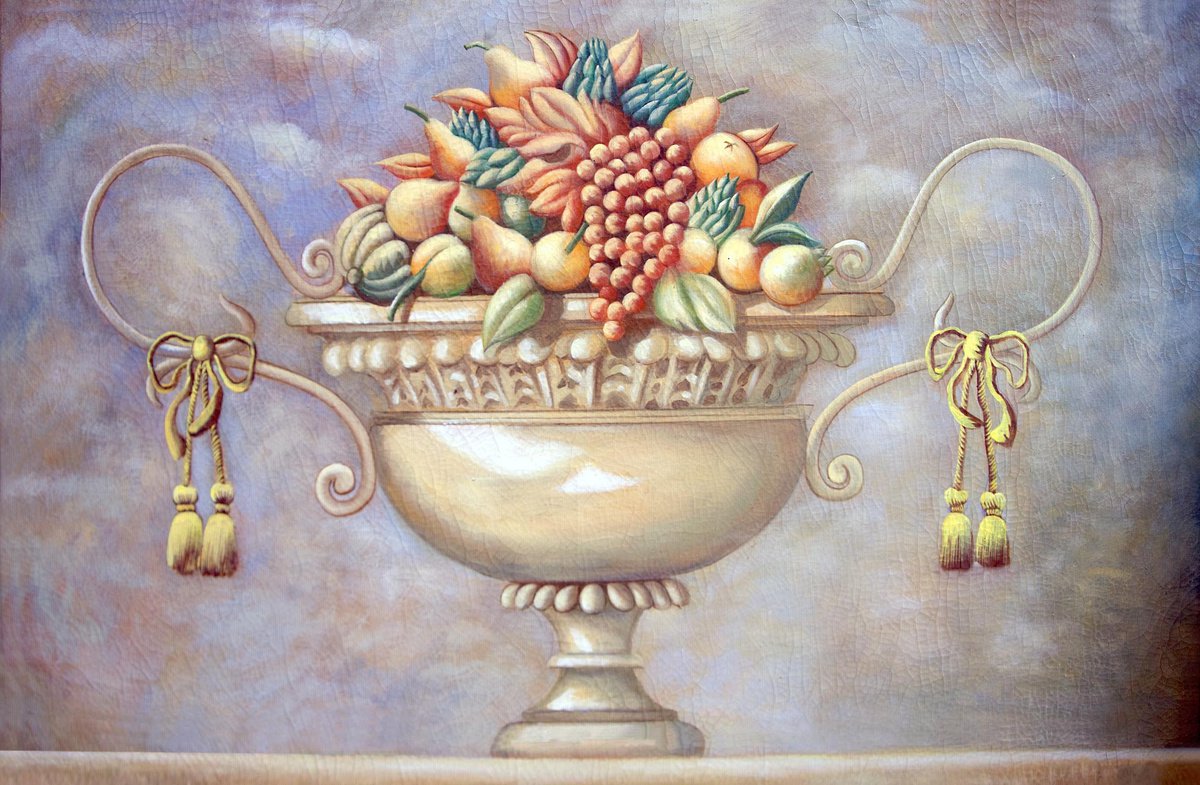 Impressionistic Botanical Oil Painting By Gouyette Jean-Michel, 24 X 35, Still Live / Floral Composition, Original Artwork