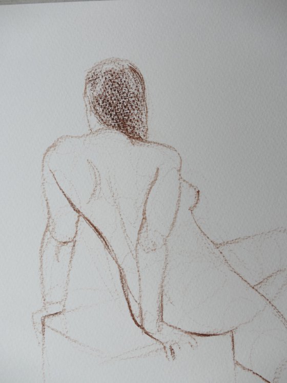 Seated female nude