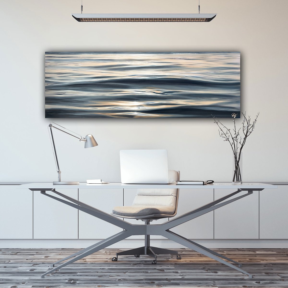 Photorealistic Oil Painting , Chasing Sunlight By Eva Volf, 60 X 20, Artwork For Sale On Artfinder