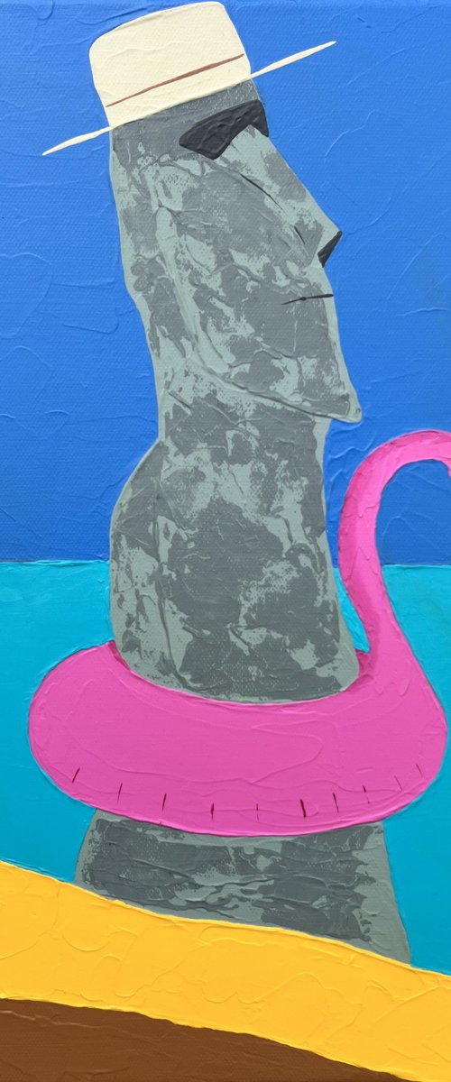 Flamingo Moai by Cadiou Frederic
