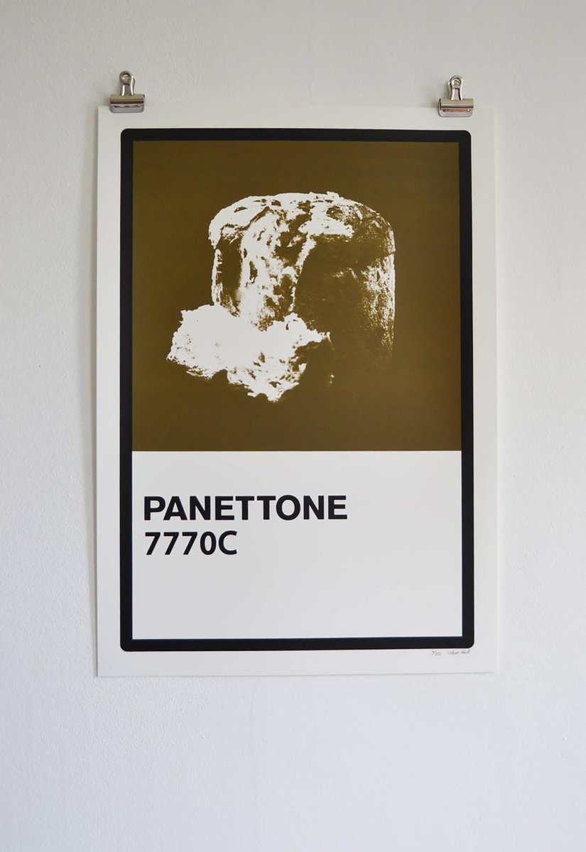 Graphic Screenprint , Panettone 7770C By Colour Black, 14 X 20, Artwork For Sale On Artfinder