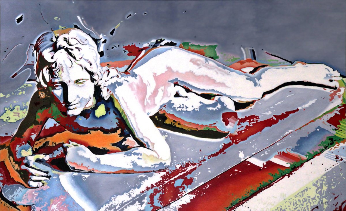 Urban And Pop Oil Painting , Hyacinth By Mercedes Soret, 57 X 35, Artwork For Sale On Artfinder