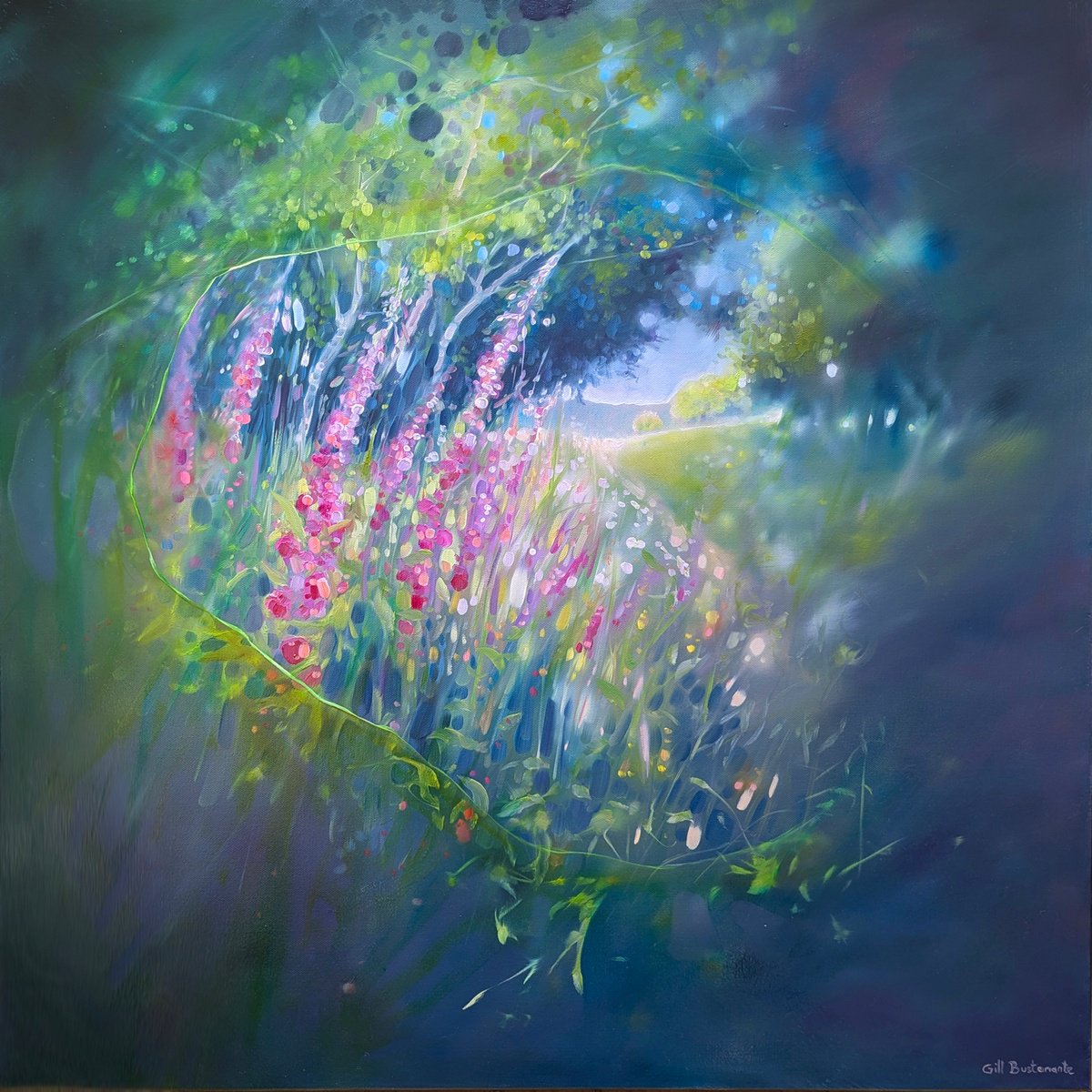 Expressive Oil Painting , The Search Continues By Gill Bustamante, 30 X 30, Artwork For Sale On Artfinder