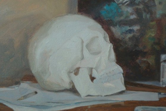 Sill life with skull