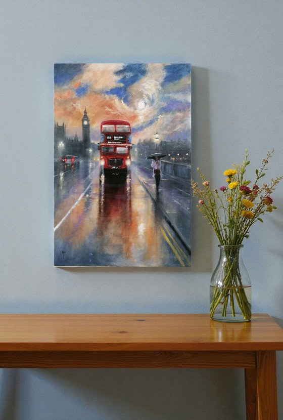 Late Night London, walking in the rain 2