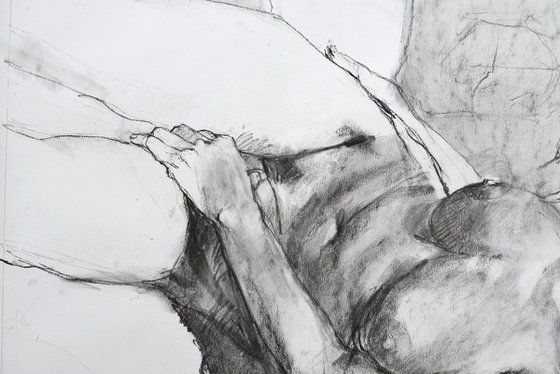 Nude lying study