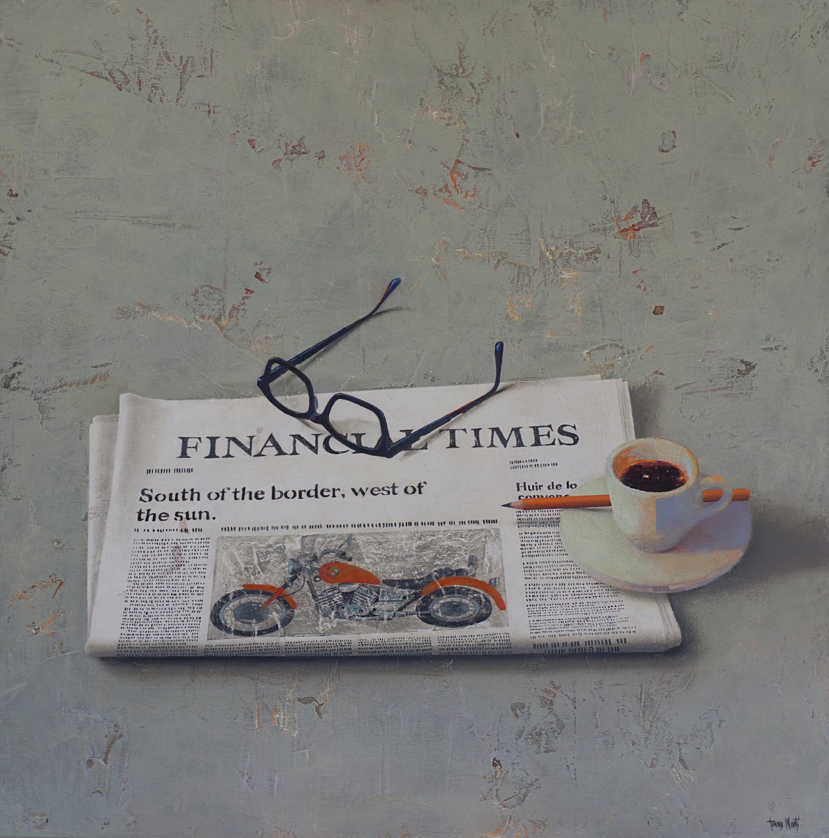 NEWS AND COFFEE II by Tomasa Martin