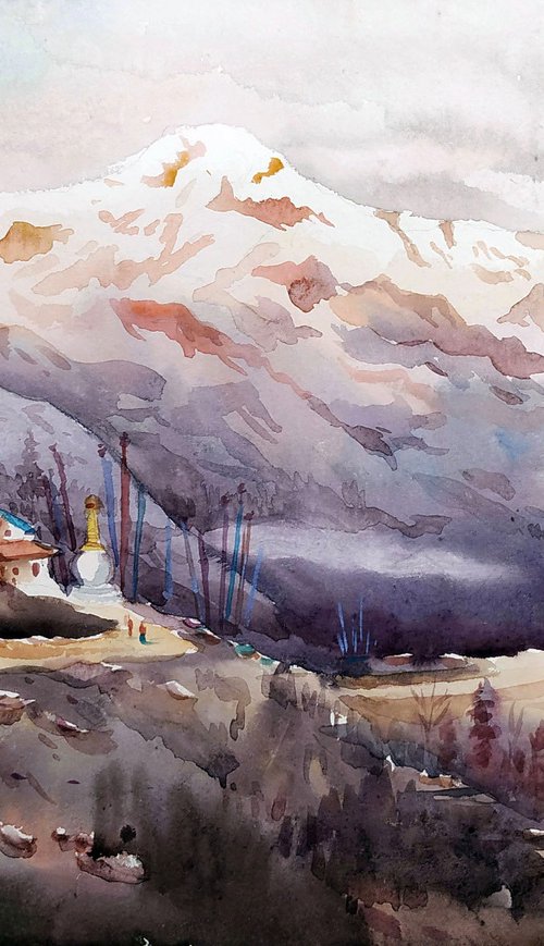 Beauty of Morning Himalaya by Samiran Sarkar