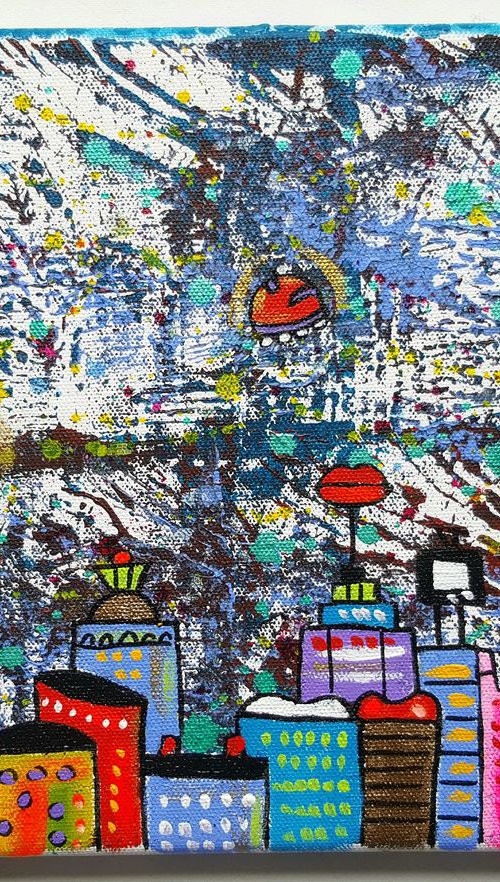 Abstract Colourful City by Maria Luisa  Azzini