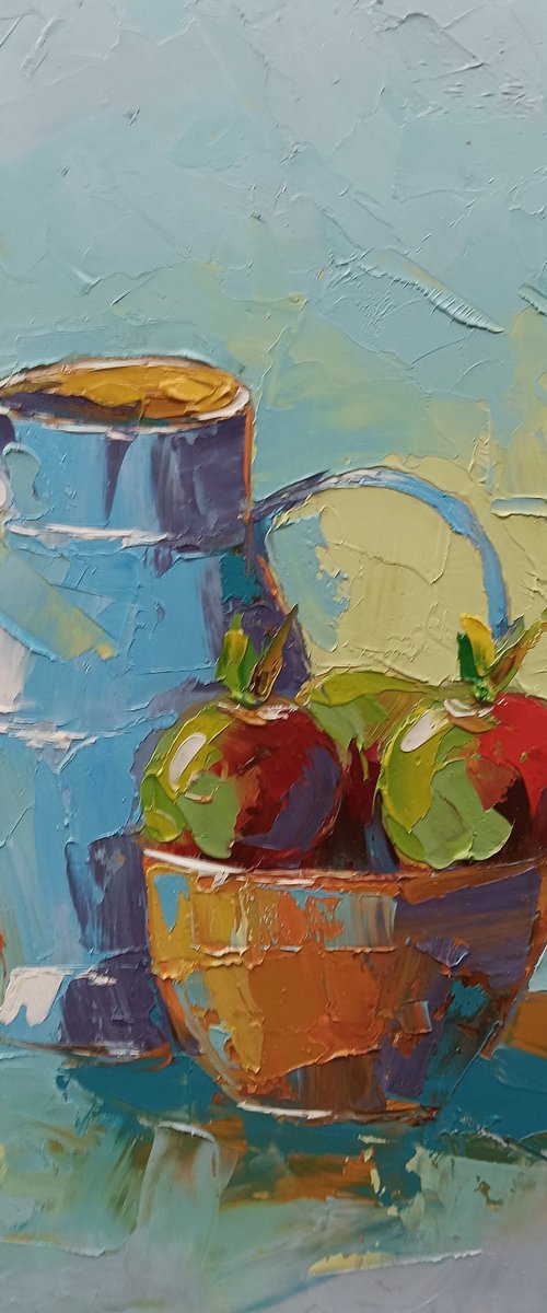 Modern, impasto still life painting by Marinko Šaric