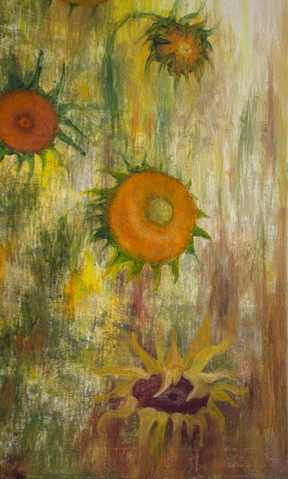 Big size Oil painting Van Gogh Sunflowers Fantasy