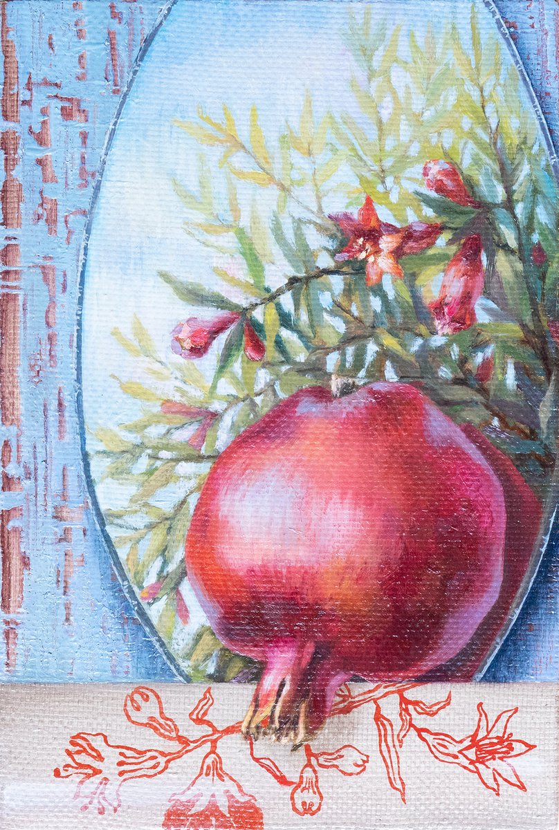 In pomegranate garden by Mariia Meltsaeva