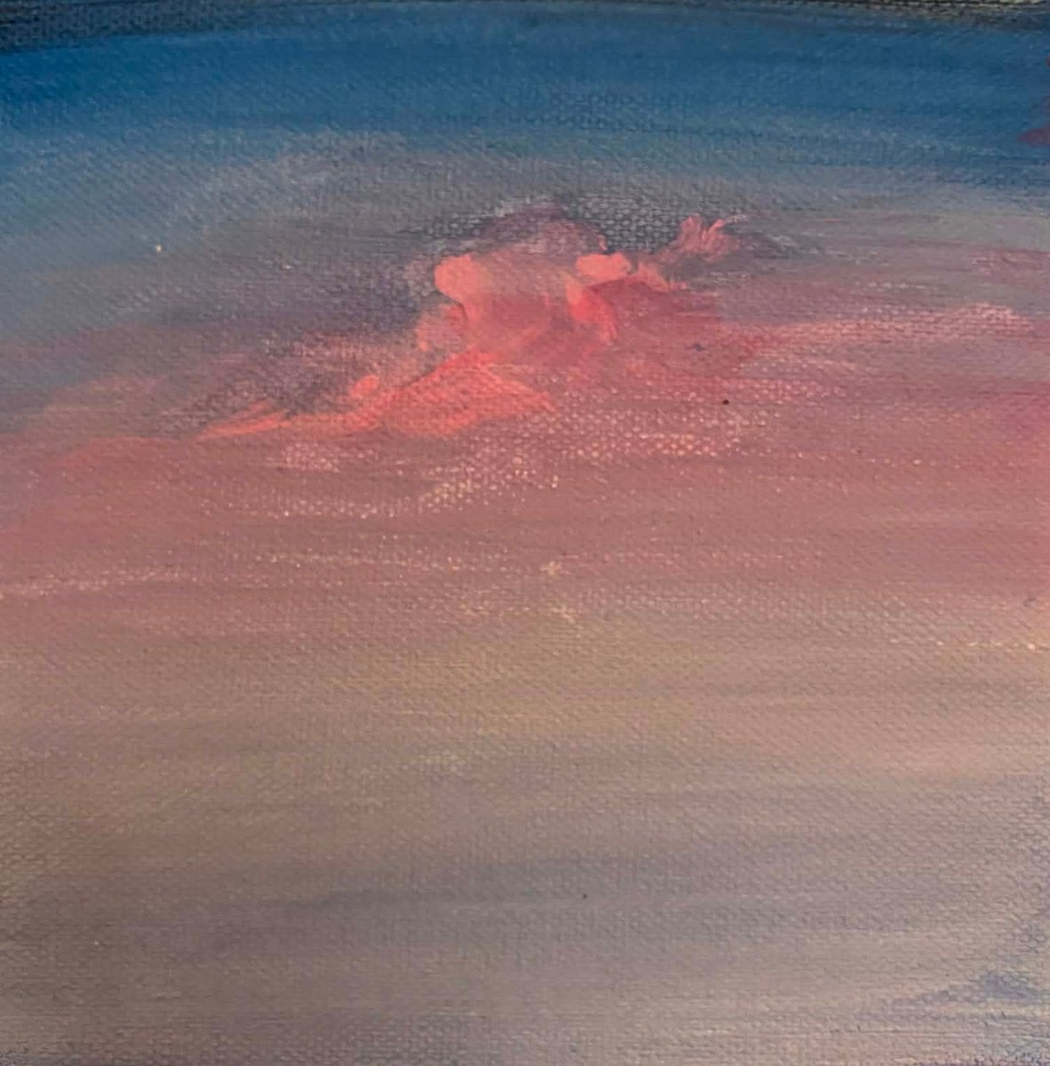 Surrealistic Painting , Cloud Series: Cotton Candy By Samah Kthar, 6 X 6, Artwork For Sale On Artfinder