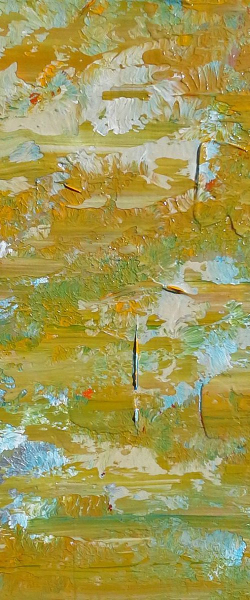 Abstract Yellow Blue Sky I by Robert Lynn