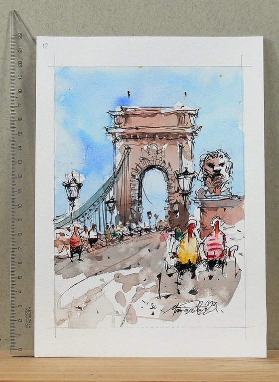 Budapest, watercolor o paper.