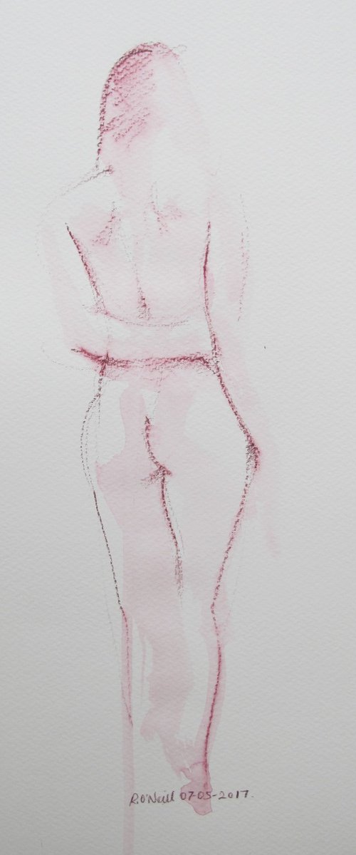 standing female nude back view by Rory O’Neill