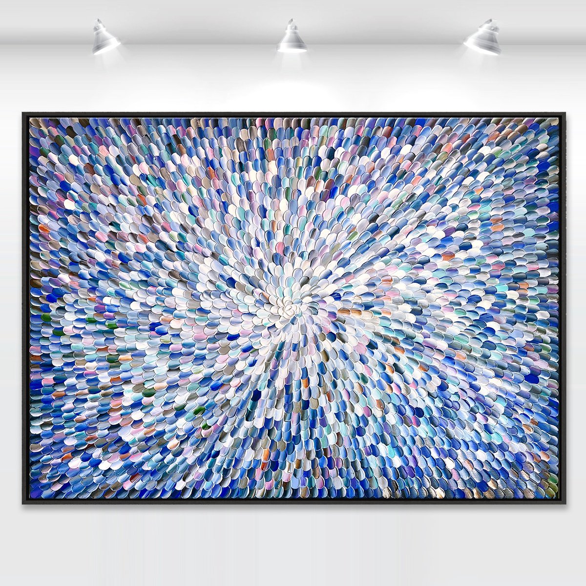 Organic Abstract Acrylic Painting By Tatiana Georgieva, 49 X 37", Nix Nemus 14, Original Artwork