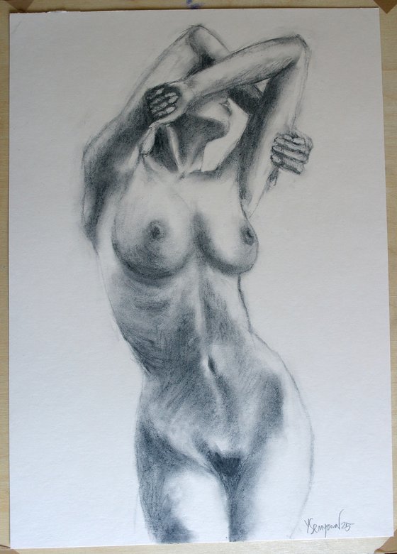 Female Figure #75 Charcoal