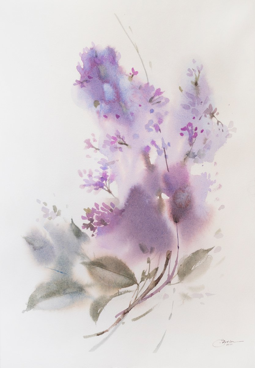 Branch of Lilac by Ekaterina Pytina