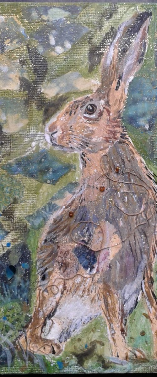 Hare in the green by Fiona Plaisted