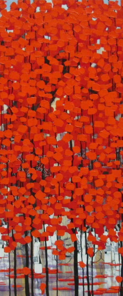 Rows of orange trees by Xuan Khanh Nguyen
