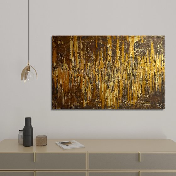 Greengold on brown 60x90
