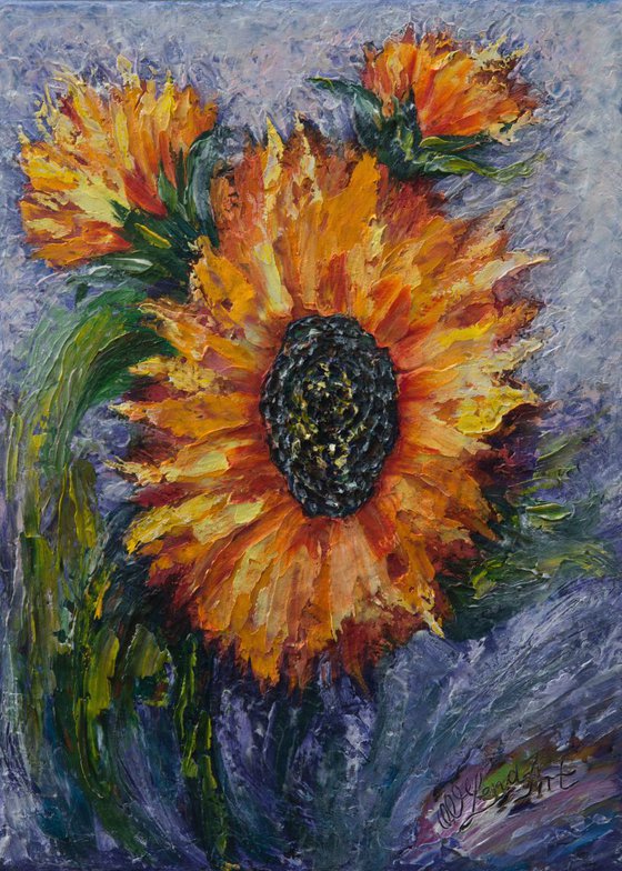 Sunflower (Palette Knife)