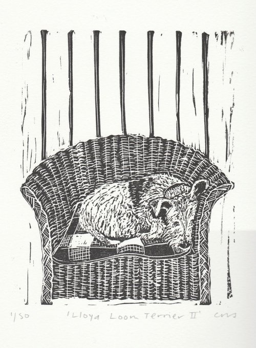 Lloyd Loom Terrier II by Caroline Nuttall-Smith