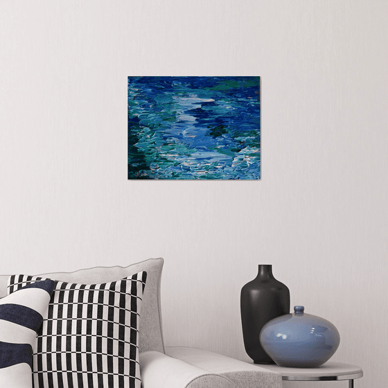 LE JARDIN DE MONET  inspired Monet- EXCLUSIVE ARTFINDER , ACRYLIC PAINTING WELL TEXTURED , SPECIAL PRICE - NEWEST PALETTE KNIFE PAINTING