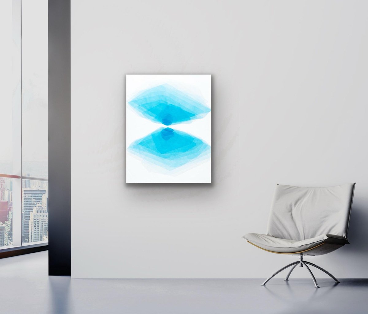 Abstract Acrylic Painting By Catia Goffinet, 28 X 34, Parallel 1, Original Artwork