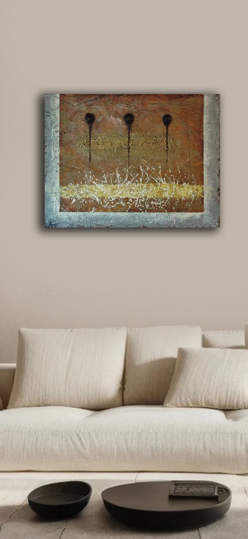 "Ternary Perception". Encaustic. by Rumen Spasov