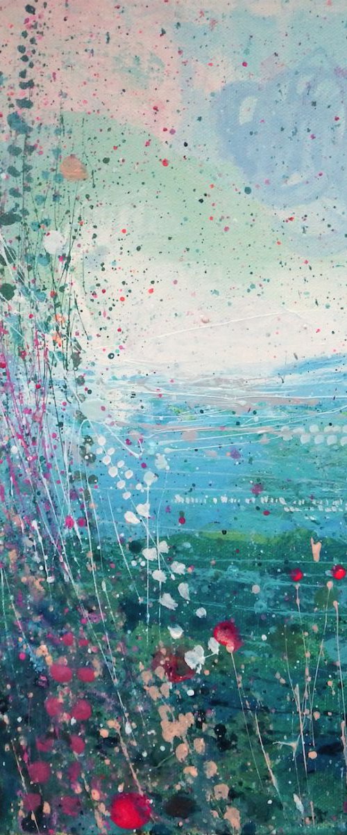 Green And Blue Autumn Walk by Sandy Dooley