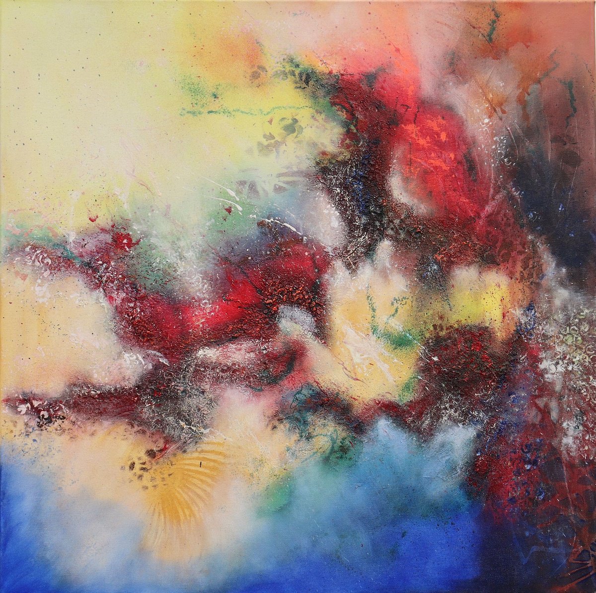 Abstract Spektrum By Ludmilla Ukrow, 28 X 28, Artwork For Sale On Artfinder