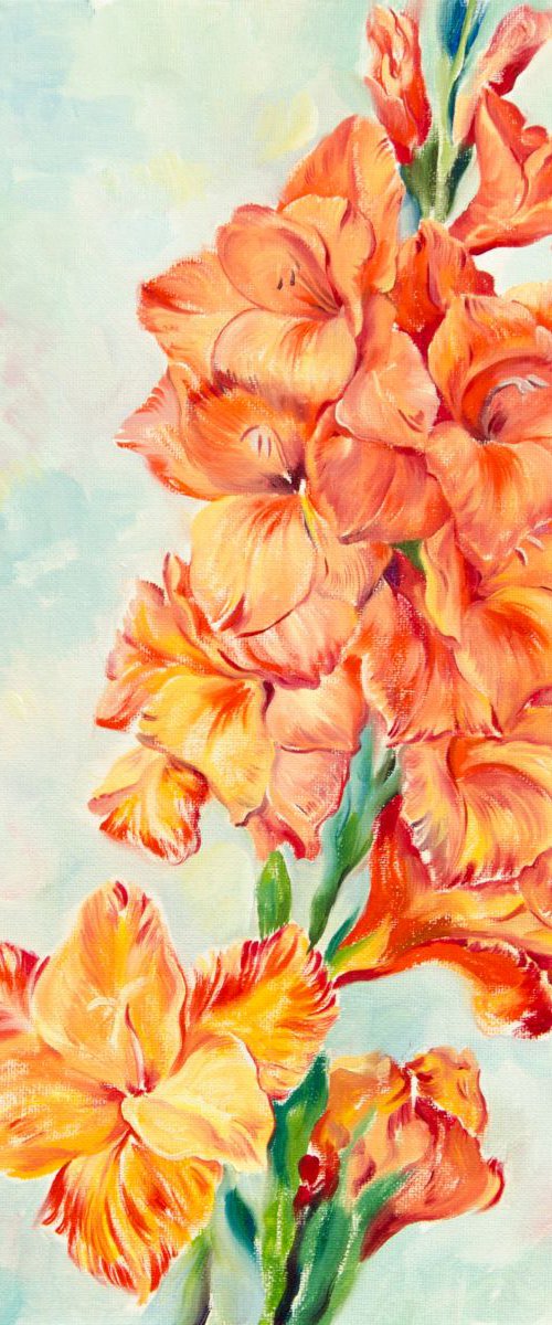 An Orange Gladiolus by Daria Galinski