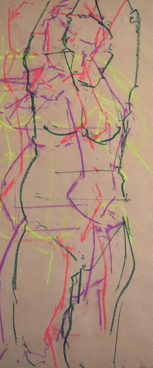 Study of a female Nude - Life Drawing No 405 by Ian McKay