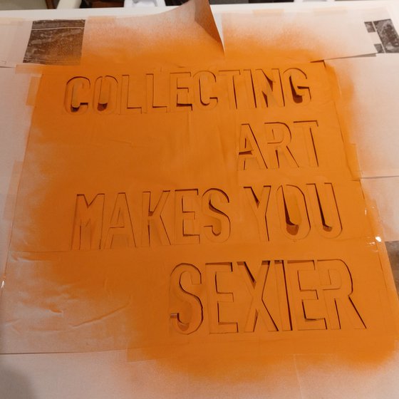 “Collecting Art Makes You Sexier” (Gold)