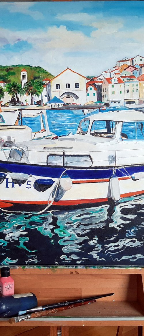 BOATS AT SEA by Zoran Mihajlović Muza