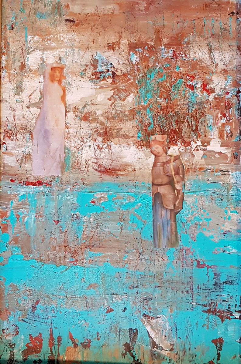 Abstract Painting By Els Driesen, 16 X 24, Dione, Original Artwork