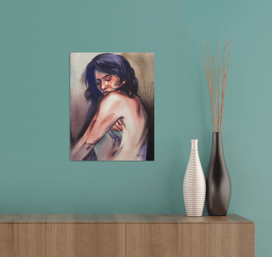 Portrait of a naked girl