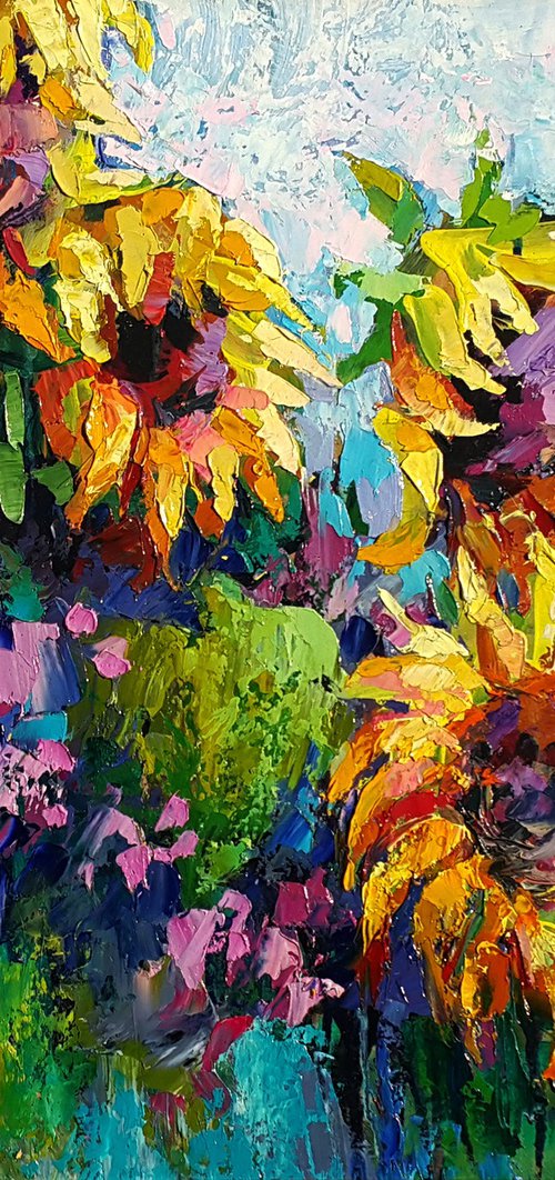 Sunlit Sunflowers by Viktoria Lapteva