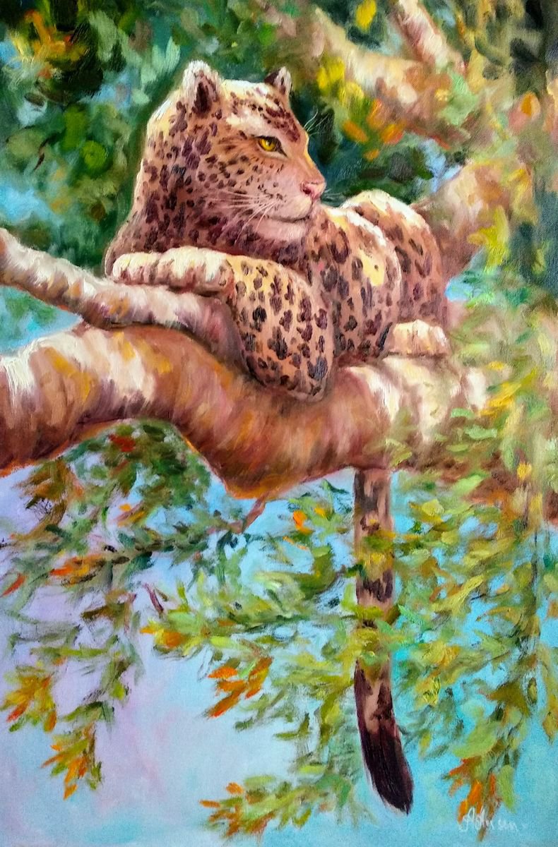 Wild Cat Leopard Jungle by Anastasia Art Line