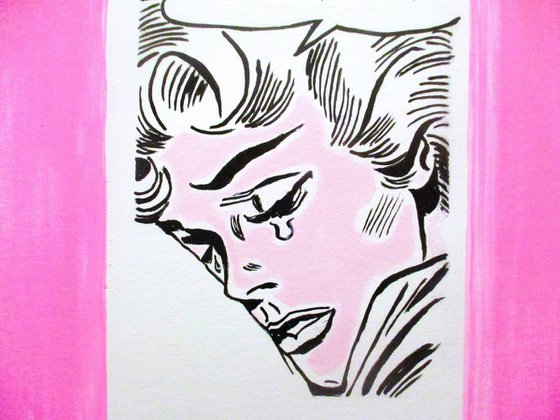 Slave to Love (Pop art abstract pink)