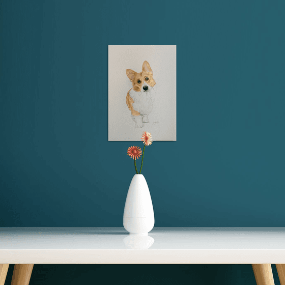 Corgi painting