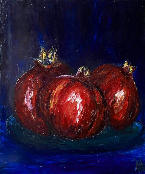 Pomegranates by Anastasiia Novitskaya
