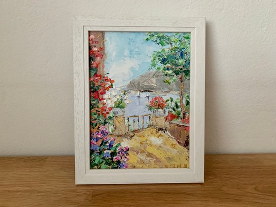 Terrace with flowers