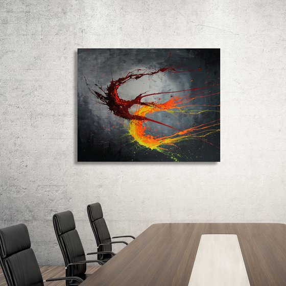 Twisting Fire IX (Spirits Of Skies 080195) (100 x 80 cm) XXL (40 x 32 inches)