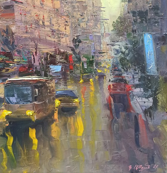 Street-2 (50x60cm, oil painting, ready to hang)