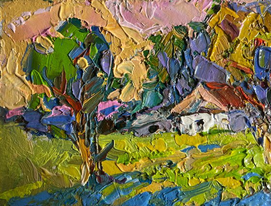 Geese behind the trees