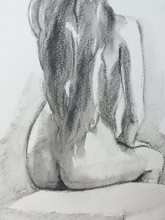 Seated female nude