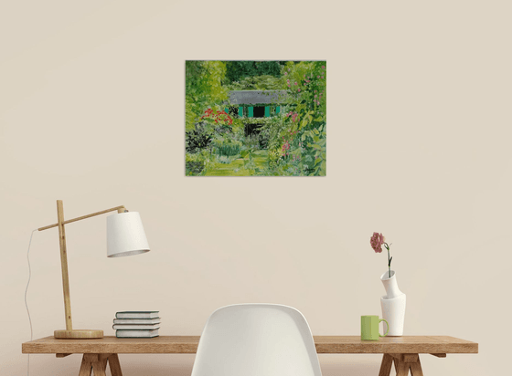 The house with green shutters - garden - Monet